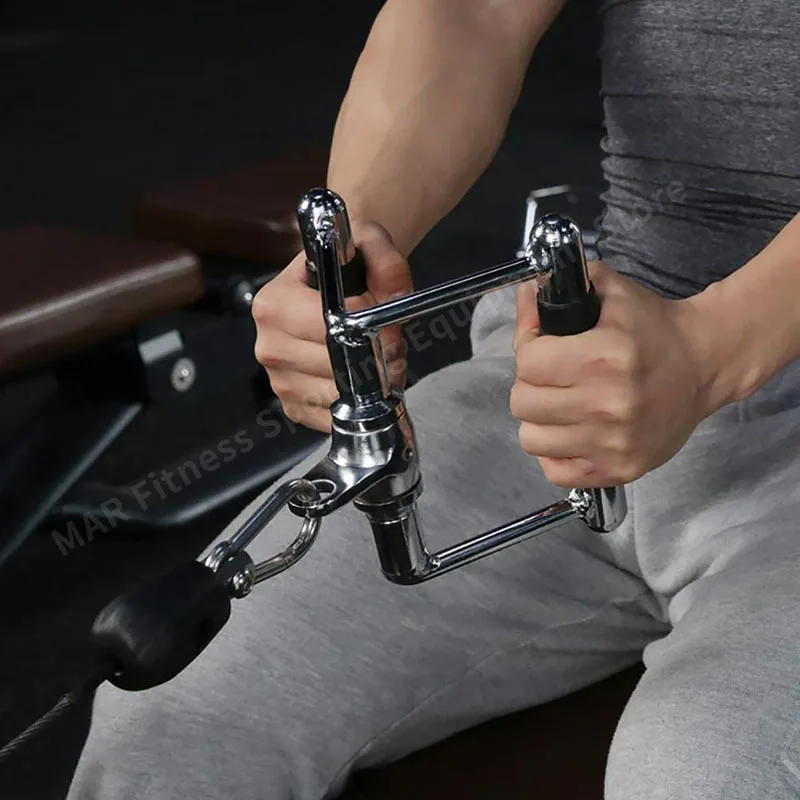 Description Picture 2 of itemFitness D-Handle Machine Attachments， Biceps triceps Traning Pulling down Weight Lifting Gym Home Workout Equipment Accessories