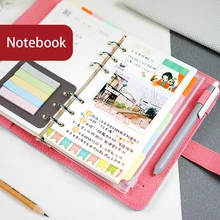 Cotton cloth covered A5 notebook pure colored botebook school used note book office school supplies pocketbook