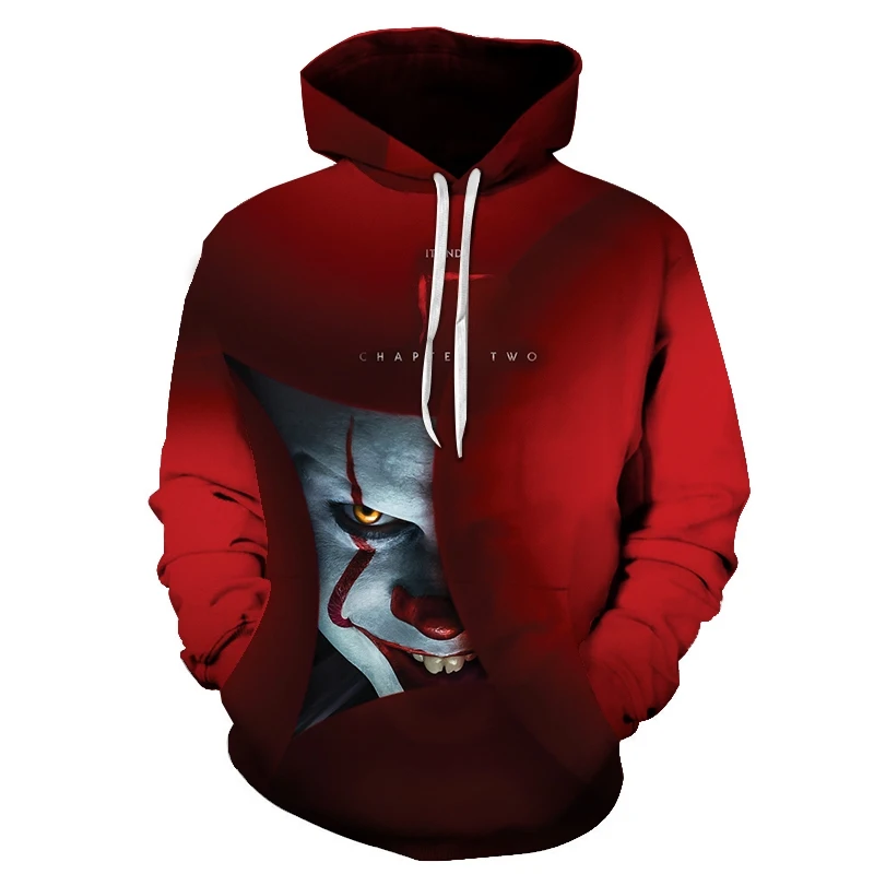 Horror Movie IT Clown 3D Print Hoodie Funny Pullover joker sweatshirt Hip Hop Sudadera hombre coat winter jacket men harajuku Horror Movie IT Clown 3D Print Hoodie Funny Pullover joker sweatshirt Hip Hop Sudadera hombre coat winter jacket men harajuku