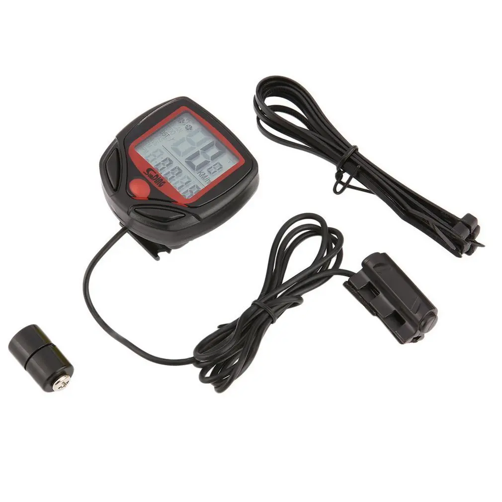

SUNDING SD-546B Wired Multifunctional Bicycle Computer Mini Odometer Stopwatch Portable Digital LCD Waterproof Speedometer