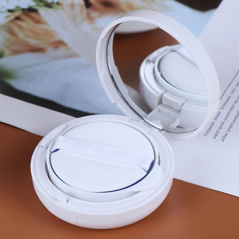 15ml Empty DIY Air Cushion Puff Box BB Cream Container Dressing Case with Sponge Powder and Mirror Travel Kit | Красота и здоровье