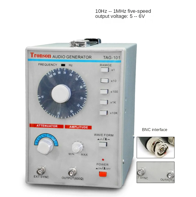 

TAG-101 Signal Generator Low Frequency Function Generator Digital Audio Generator Function Measuring AC 100-240V
