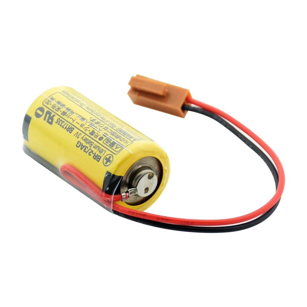 Br-2/3a 3v 1200 мА/ч, литий Батарея Br2/3ae2p Plc компьютеры резервные батареи с коричневыми штепсельная Вилка для ЧПУ FANUC Системы CR17335