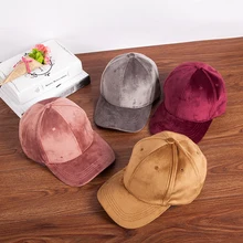 Зимняя однотонная Вельветовая бейсболка женская и Мужская Регулируемая Повседневная блестящая Кепка Дальнобойщика высокого качества