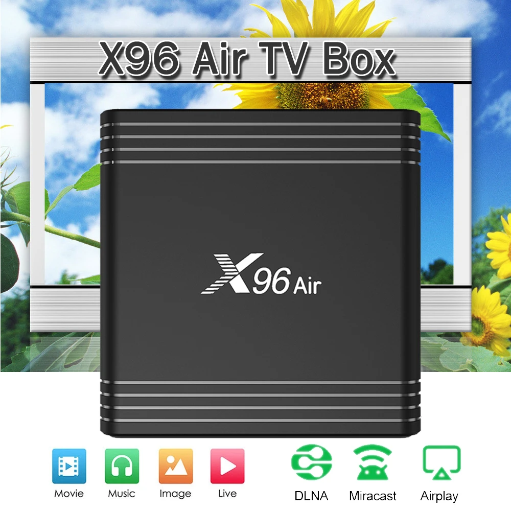 

X96air new Android 9.0 X96 air Smart TV BOX S905X3 Quad Core support 2.4G Wireless WIFI media box Set-Top Box Media Player