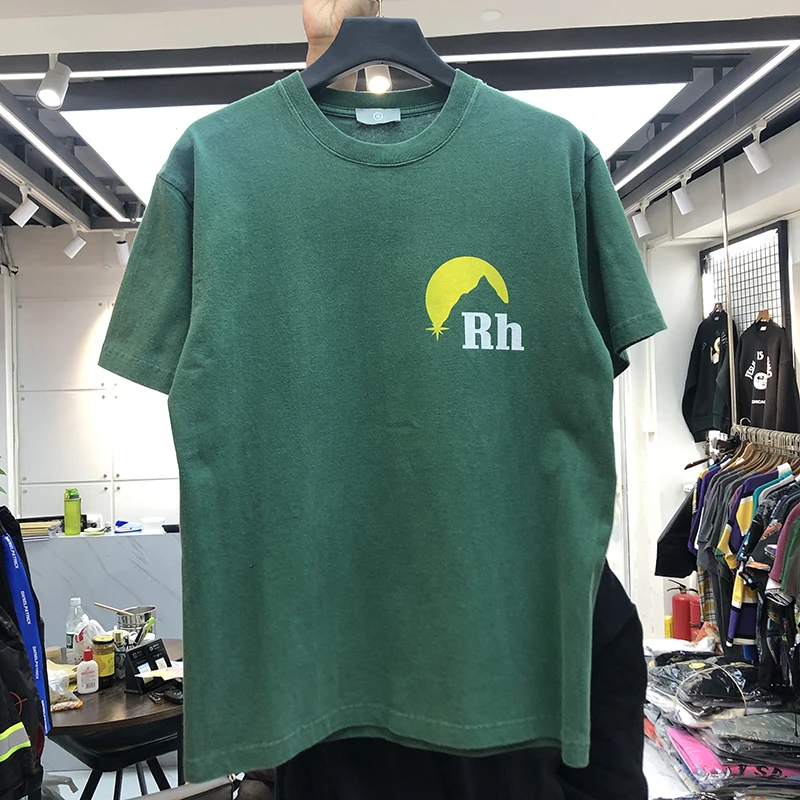 Rhude green t shirt Clearance