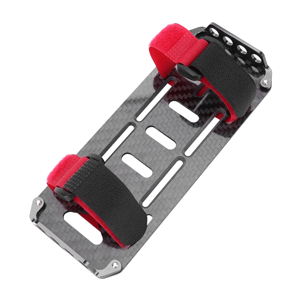 Durable Scale 1:10 Tray Universal Easy Install Toy RC Crawler Car Lightweight Carbon Fiber Battery Mounting Plate Parts DIY