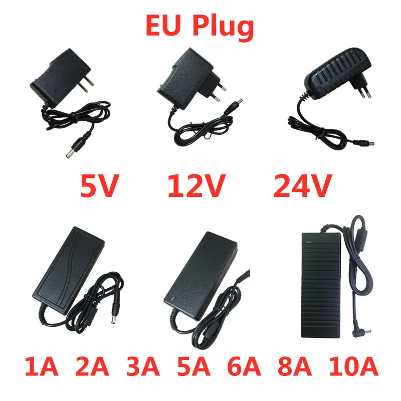Ac 100V-240V Dc 12 V 1A 2A 3A 5A 6A 8A 10A Adattatore Di Alimentazione 12 V Volt Trasformatore Di Illuminazione Convertitore Per Cctv A Led