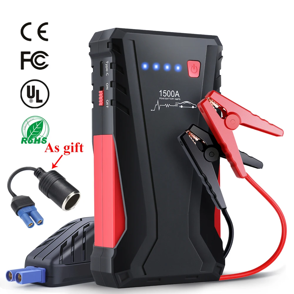 Skup Urządzenie do uruchamiania awaryjnego samochodu 1500A 12V przenośne urządzenie do awaryjnego uruchamiania Power Bank wzmacniacz do akumulatora samochodowego ładowarka do benzyny Diesel Buster rozrusznik samochodu