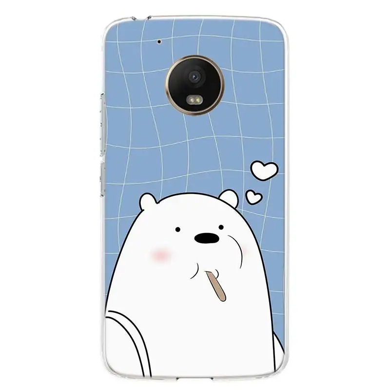 Чехол для телефона We Ice Bare Bears для Motorola Moto G7 G6 G5S G5 E4 Plus G4 E5 Play power EU Подарочный чехол с рисунком