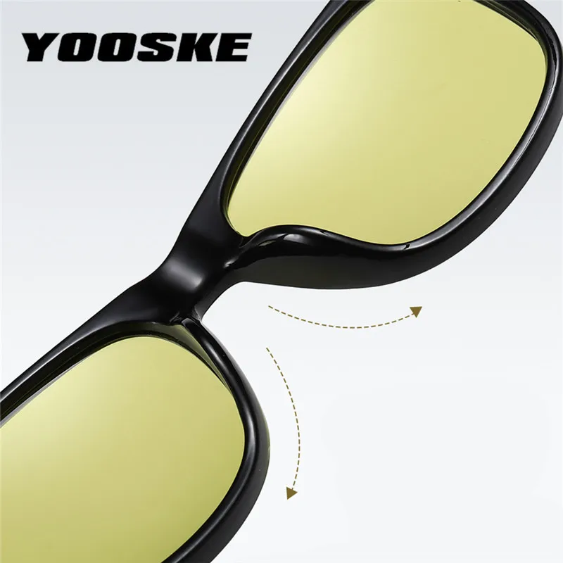 YOOSKE водительские очки ночного видения, фотохромные очки для мужчин, поляризованные солнцезащитные очки, ретро очки для вождения