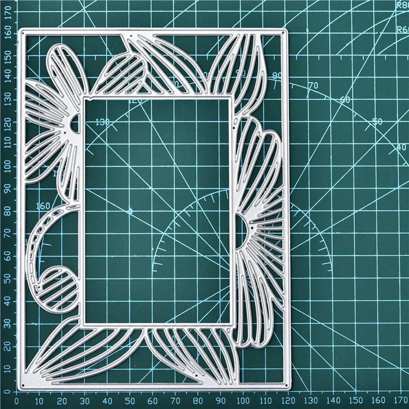 

DiyArts Flower Frame Metal Cutting Dies Background for Scrapbooking Card Making Embossing Stencil Diecut Template New 2019 Die