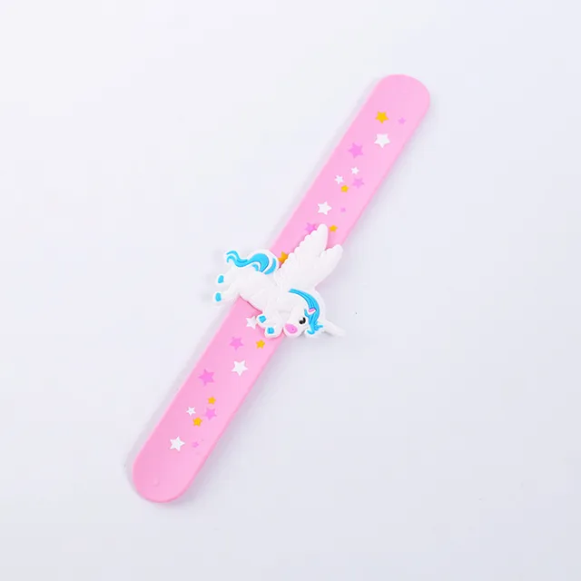 New Unicorn Party Rubber Bangle Bracelet Unicornio Birthday Party Decorations Kids Gifts Baby Shower Boy Girl Event Party Favors pink
