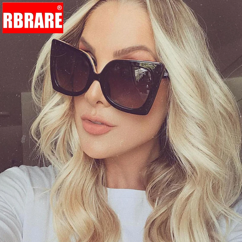 RBRARE модные женские солнцезащитные очки бренд Tom большая оправа с заклепками для