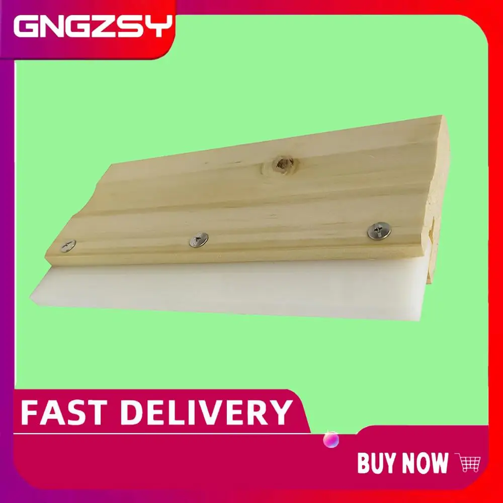 

Wear-proof Silk Screen Printing Squeegee Blade With Wood Handle DIY Silkscreen Printing Ink Rubber Scraper Board Tools A94