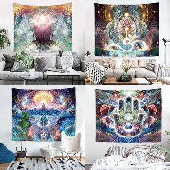 

India Mandala Tapestry Wall Hanging Tarot Card Astrology Divination Sun Moon Carpet Psychedelic Background Cloth Tapestries Sale