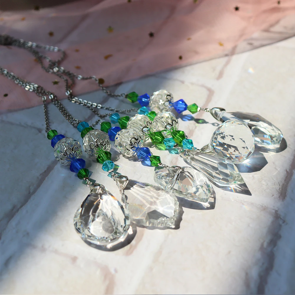 Suncatcher Handmade Decor Crystal Sun Catcher Rainbow Maker Light CarWindow Hanging Sun Catcher Chrismas Decoration