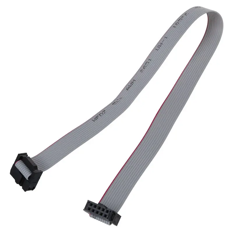 

30cm Long Dual IDC FC-10P Connector JTAG Download FFC Cable Wire