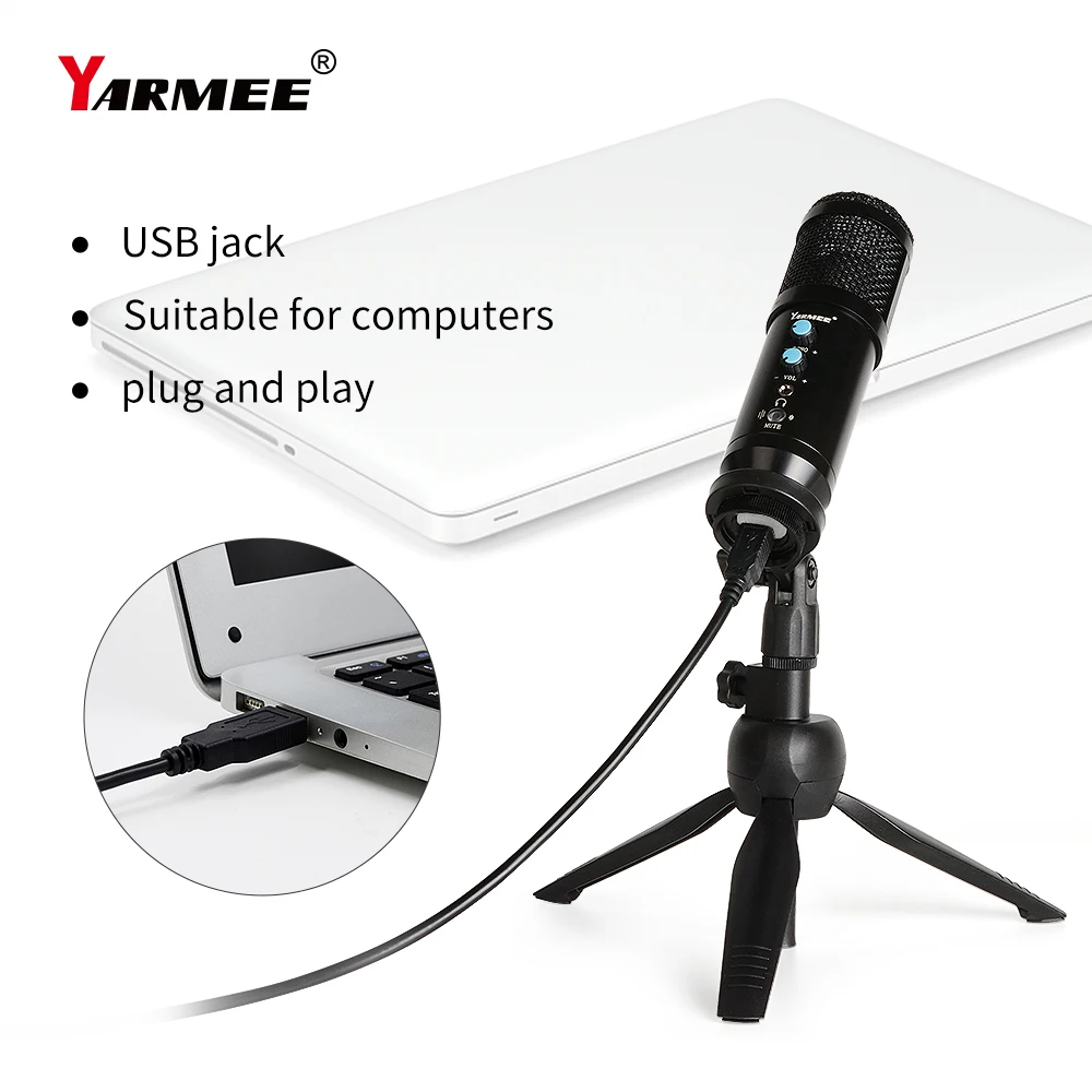YARMEE Computer USB microphone for PC latop