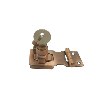 

Red Copper 2.5 Inch Hasp Lock Drawer Lock Closet Door Chrome Plated Metal Keyed Cabinet Latch Cupboard Desk Hasp Locks With Keys