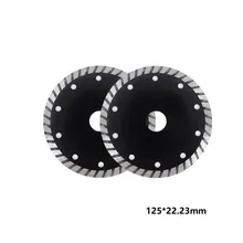 2 pces 5in/125mm ondulado lâmina de serra de diamante disco de corte para mármore pedra porcelana telha cerâmica viu disco fino viu lâminas