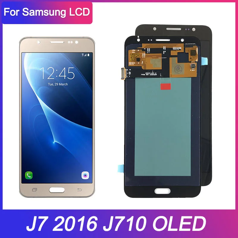 ЖК-дисплей OLED 100% протестированный рабочий для Samsung Galaxy J7 2016 J710 J710FN J710F J710M