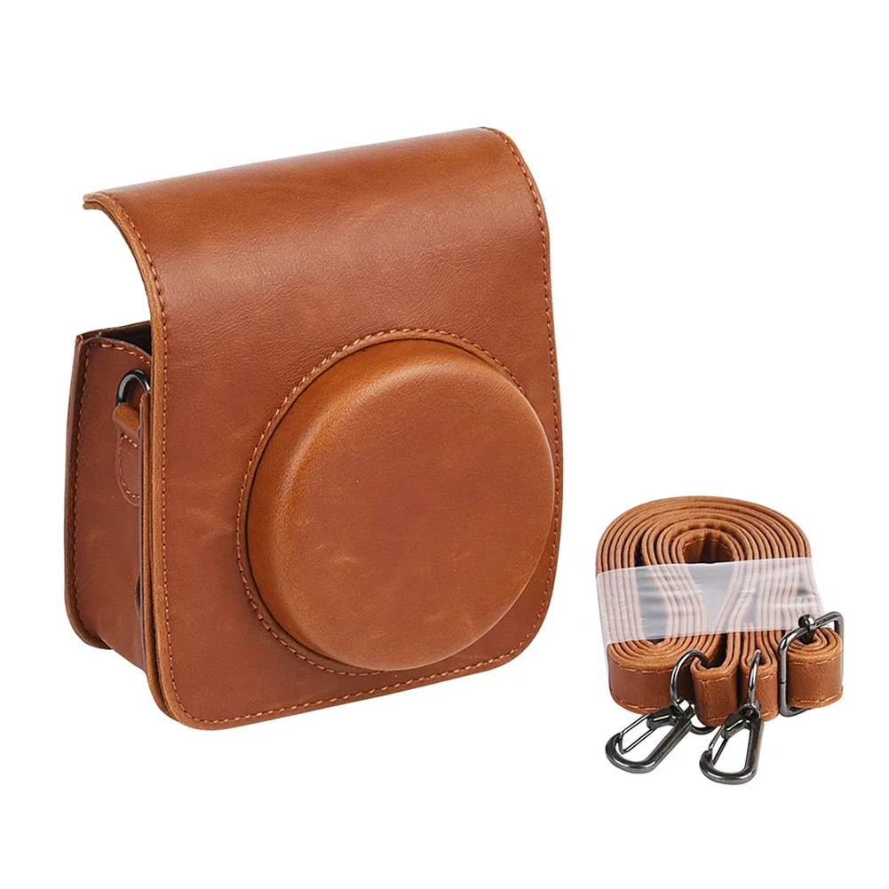 Mini Camera Bag Shoulder Strap Pouch Dustproof Cover PU Leather