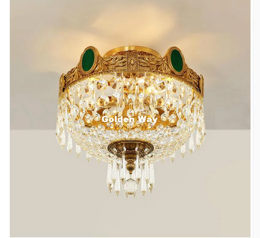 Luxo de Cobre Lâmpada do Teto Cobre Criativo D40cm Moderno Deco Sala Estar Quarto Jantar Luzes Decorativas Luz Led 6 Luxo de cobre luz led teto cobre