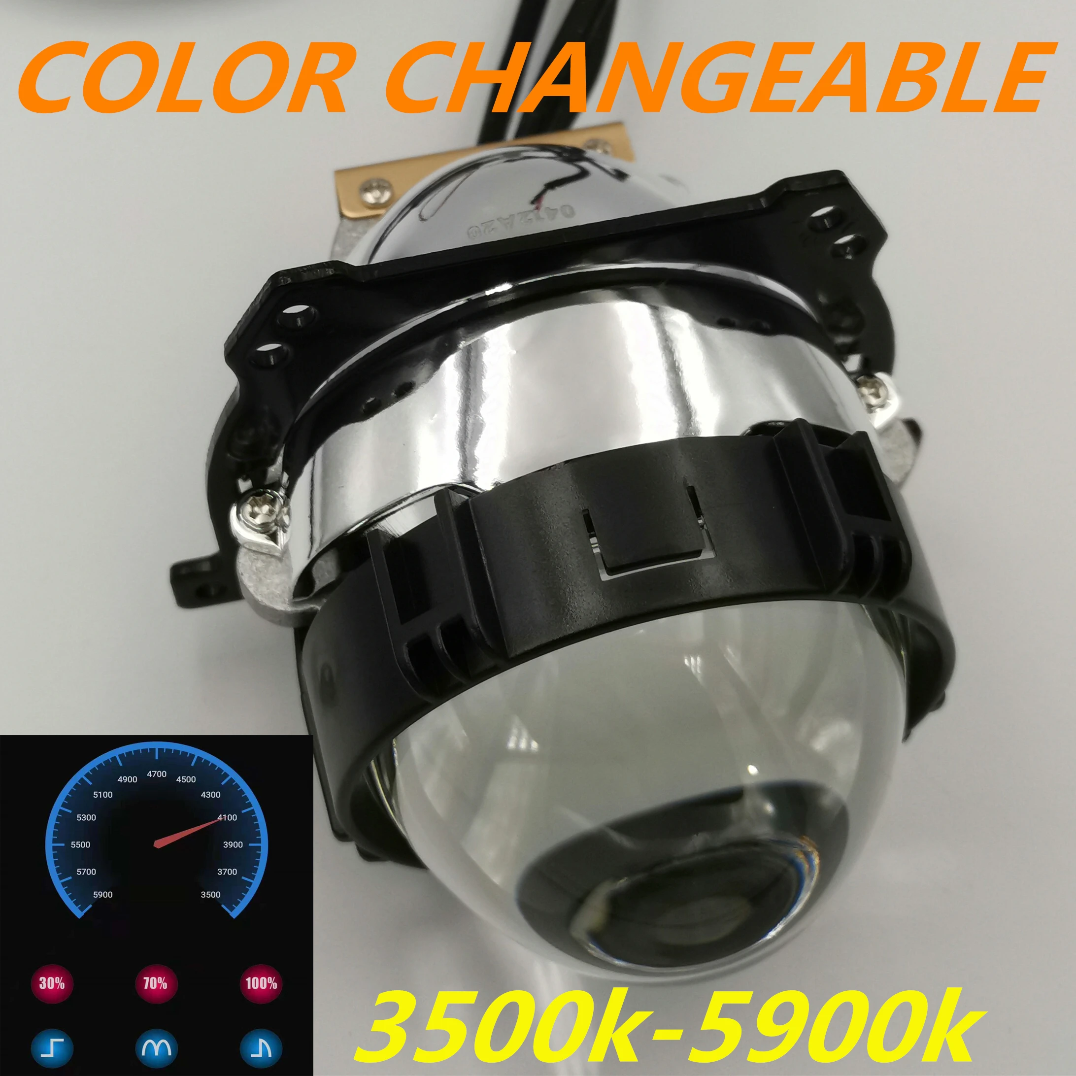 DLAND JSG 2.5&quot COLOR CHANGEABLE BI LED PROJECTOR LENS KIT APP CONTROL 36W 12V CAR BILED WITH FOCUSING LOW BEAM AND HIGHT | Автомобили