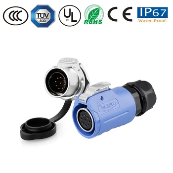 

IP67 M20 9 pin aviation waterproof connectors female connector LED/monitor/TV power cable/panel connector plug socket set