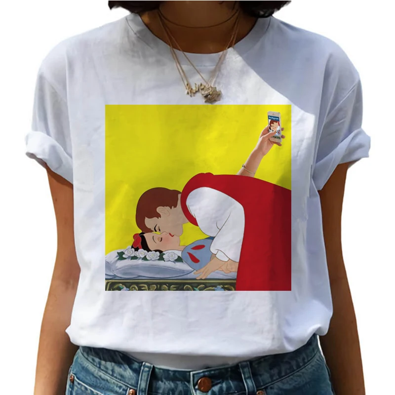 Новые гранж эстетические Harajuku футболки женские Ullzang забавные винтажные футболки принцесса мультфильм футболка корейский стиль Топ Тройники женские - Цвет: 8445
