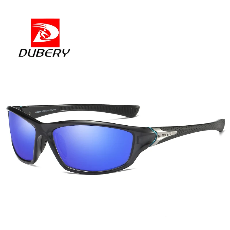 DUBERY Polarized Sunglasses For Men Retro Male Sun Glasses Mirror Mens Night Vision Goggles Shades Brand Designer Oculos - Цвет линз: C8