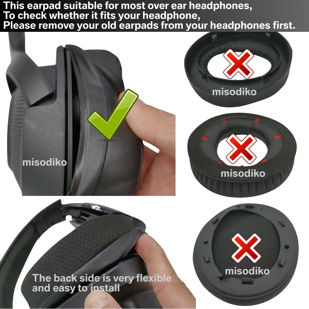 Misodiko almofadas de fone de ouvido, almofadas