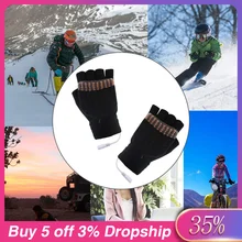 Perimedes, женские, мужские перчатки для катания на лыжах, с USB подогревом, рукавицы, полный палец, зимние, теплые, вязаные, теплые, для рук, перчатки для катания на лыжах# y35
