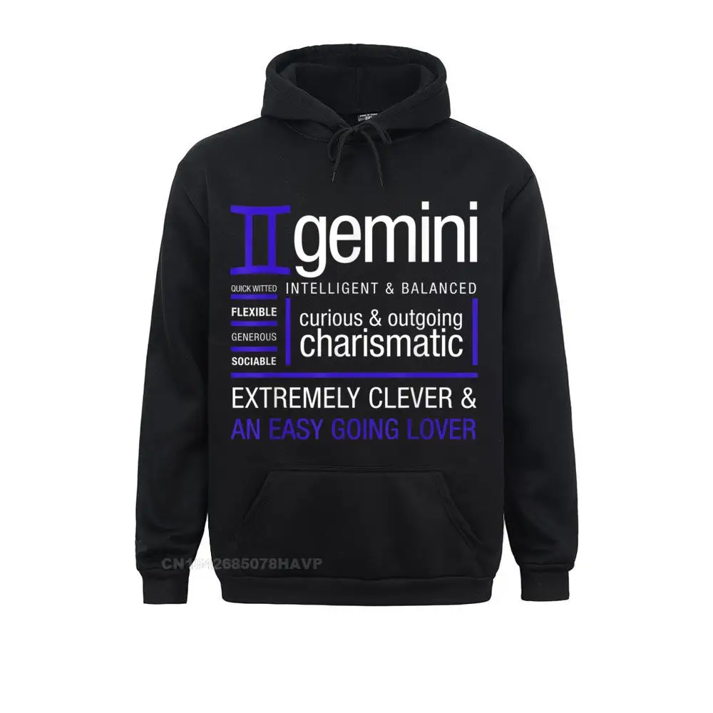 Long Sleeve Hoodies  Men's Sweatshirts Gemini Sign Shirt Funny Astrological Zodiac Birthday Gift__A10244 Unique Sportswears Cute Gemini Sign Shirt Funny Astrological Zodiac Birthday Gift__A10244black