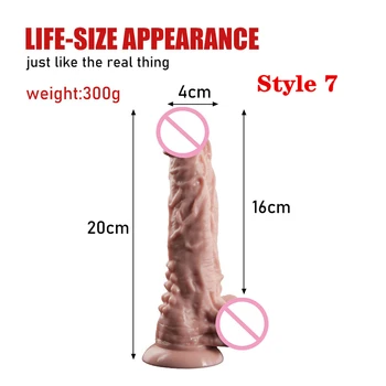 Realistic dildo Big penis with suction cup Soft skin feels G-spot dildo sex toys for women Suitable for female masturbation 3