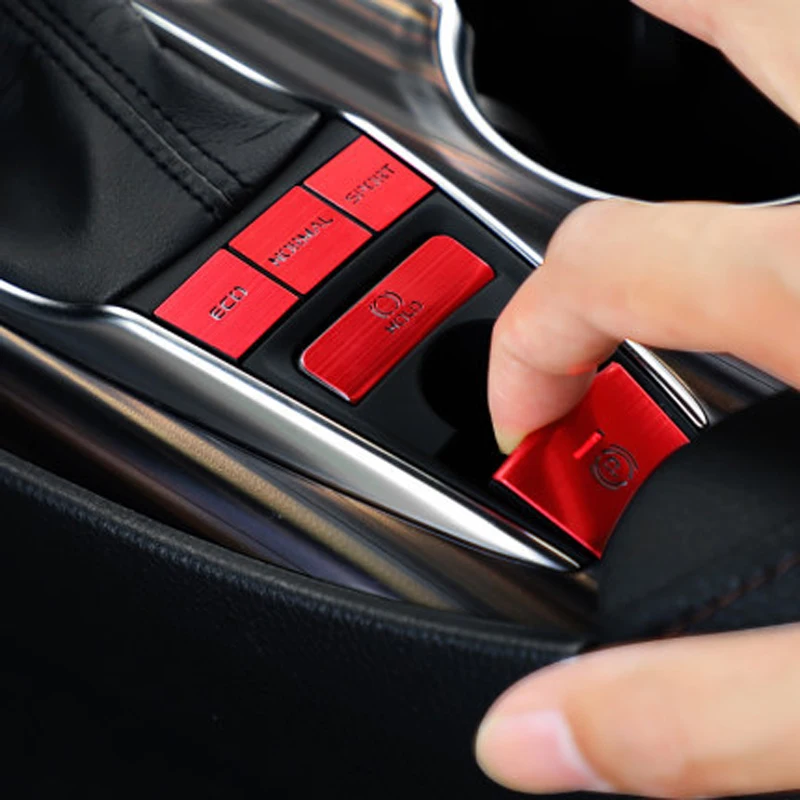 2pcs or 5pcs or 6pcs Car Electronic Handbrake Central Control Button Decoration Sticker Suitable for Toyota 8th Generation Camry