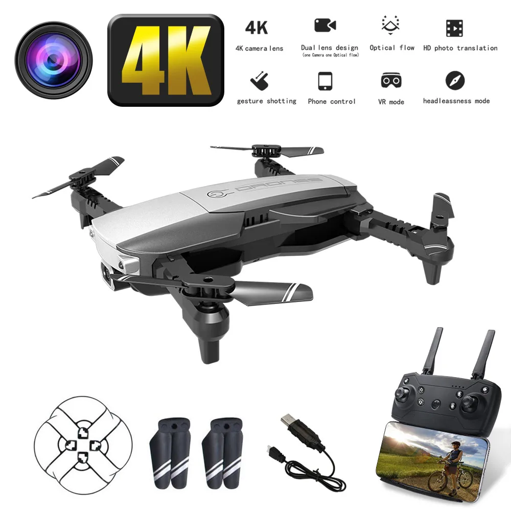 

LANSENXI-NVO Profession drone WiFi FPV with 4K HD camera folding quadcopter Optical Flow Aerial Video Selfie Dron VS SG106