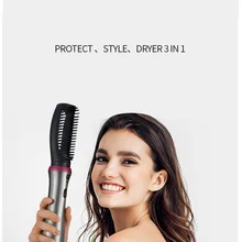 Многофункциональный 5 в 1 фен для волос, вращающаяся щетка для горячей укладки волос, роликовый вращающийся стайлер, расческа, выпрямитель для укладки, щипцы для завивки