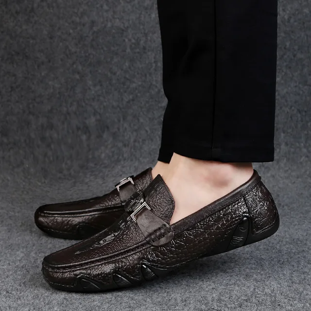Kweme Crocodile Skin Moccasins Shoes - Image 2
