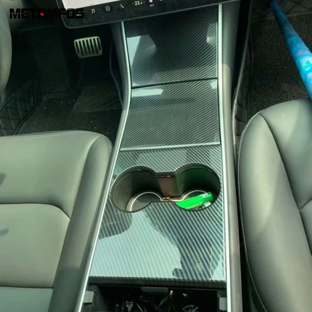 Для Tesla Model 3 2018 2019 держатель для чашки из углеродного волокна с передним