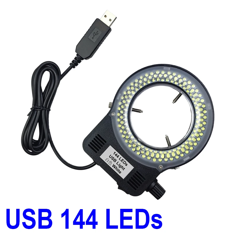 USB 144 RGB LED Ring Light Adjustable Illuminator Lamp Industry Monocular Trinocular Stereo Video Microscope Lens Camera,digital microscope,optical instruments,handheld microscope,microscope light,mini microscope,pocket microscope,microscope eyepiece