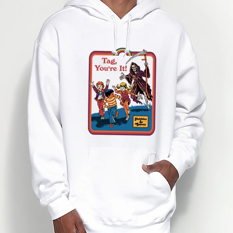 

Mens Hoodie Unisex Pullover Happy Hollweem Hooded Harajuku White Hoodie Print Hip Hop Hoodies Winter Warm Coat Oversized Hoodie