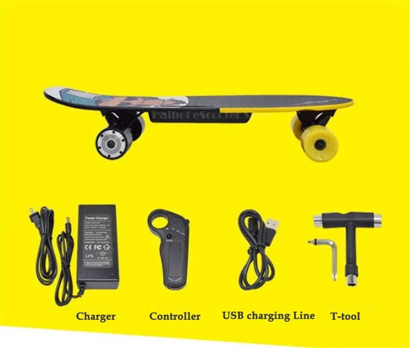 Daibot Mini Electric Skateboard Four Wheels Electric Scooters Single Drive 300W Portable Four Wheel Electric Scooter Adult (21)
