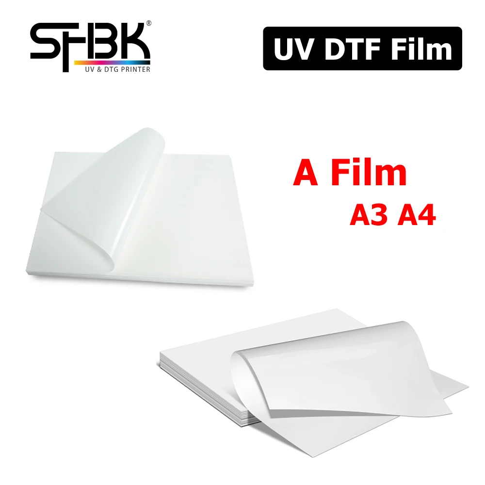 100PCS UV DTF Film A3 A4 UV DTF AB Film Transfer Sticker UV DTF