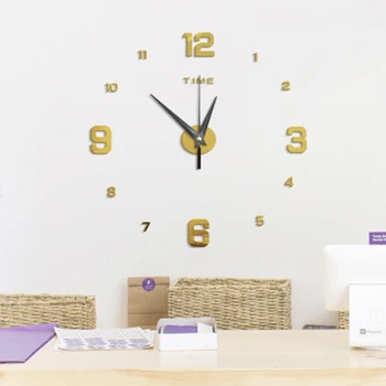 

New Modern Design Quartz Wall Clocks 3D Medium Wall Watches DIY Mirror Needles Stickers Home Decoration Living Room Decoration