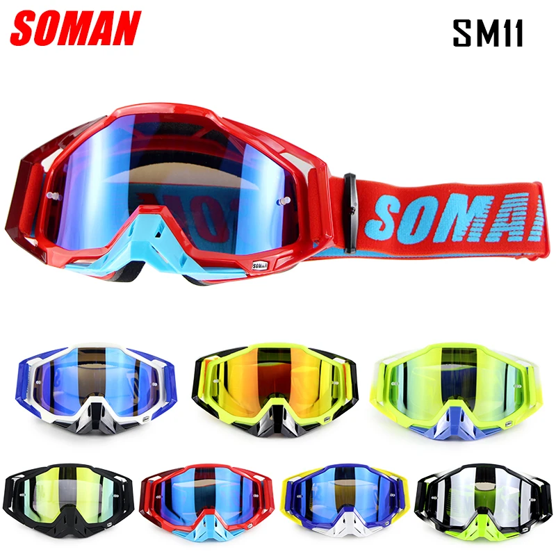 Очки SOMAN бренд мотокросса óculos okulary ATV Casque Gafas gyozlhuk мотоциклетные очки Гонки Байк