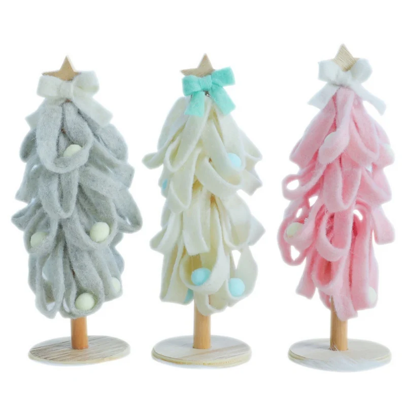 

Small Christmas Trees Festive Party Supplies DIY Snowflake Christmas Tree Star Wool Felt Christmas Home Decoration Ornaments