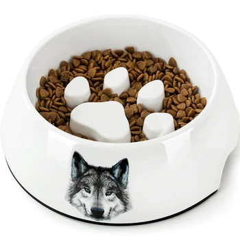

Hipidog Dog Slow Feeder Slow Feed Dog Bowl Anti Slip Dog Food Bowl No Spill Dog Dish for Large and Medium Dogs