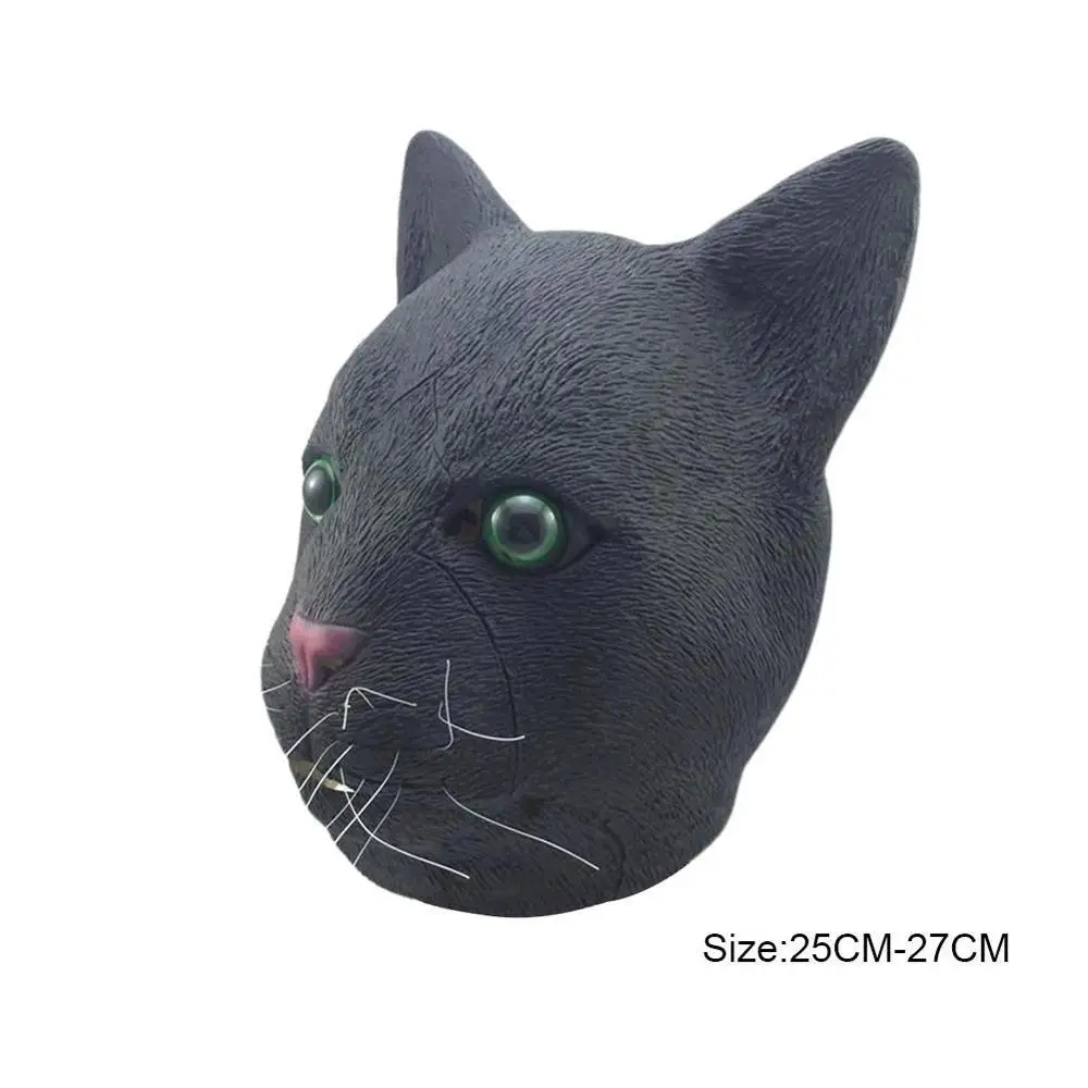 Латексная Маска Funy Full Head Black Cat, костюмы для косплея, карнавальный костюм на Хэллоуин, реквизит для фильмов